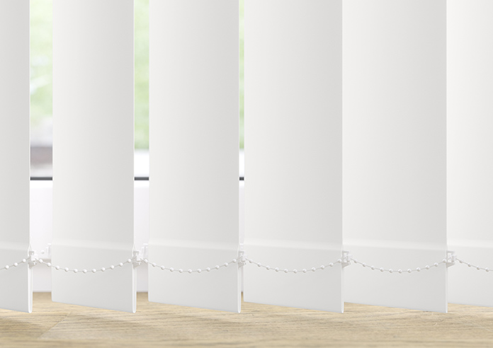 Trinity (Blackout), Cotton White - Vertical Blind Slats - Image 3